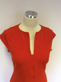 ZARA WOMAN ORANGE WIGGLE/PENCIL DRESS SIZE M