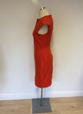 ZARA WOMAN ORANGE WIGGLE/PENCIL DRESS SIZE M