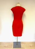 ZARA WOMAN ORANGE WIGGLE/PENCIL DRESS SIZE M