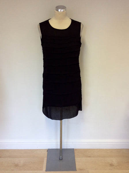 ZARA BLACK TIERED PENCIL DRESS SIZE M