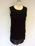 ZARA BLACK TIERED PENCIL DRESS SIZE M