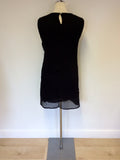 ZARA BLACK TIERED PENCIL DRESS SIZE M