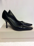GUESS BLACK LEATHER HEELS SIZE 2.5/35