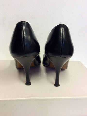 GUESS BLACK LEATHER HEELS SIZE 2.5/35