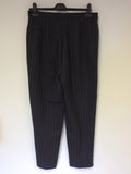 GERRY WEBER DARK GREY PINSTRIPE TROUSERS SIZE 14