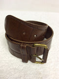OSPREY BROWN CROC DESIGN BLEATHER BELT SIZE 28" UK S