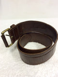 OSPREY BROWN CROC DESIGN BLEATHER BELT SIZE 28" UK S