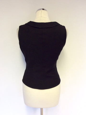 COAST BLACK WOOL BLEND WAISTCOAT SIZE 8