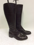 JANE SHILTON DARK BROWN LEATHER BOOTS SIZE 3.5/36