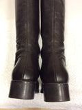 JANE SHILTON DARK BROWN LEATHER BOOTS SIZE 3.5/36