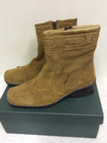 BRAND NEW K SOFTEES MALATI SAND SUEDE ANKLE BOOTS SIZE 6.5/39.5