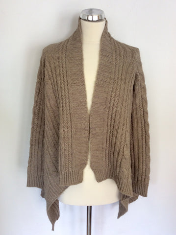 Ghost Fawn / Beige Cable Knit Cardigan Size M