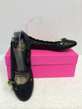 MULBERRY BLACK LEATHER BAYSWATER BALLERINA PUMPS SIZE 6/39