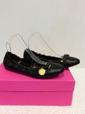 MULBERRY BLACK LEATHER BAYSWATER BALLERINA PUMPS SIZE 6/39