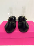 MULBERRY BLACK LEATHER BAYSWATER BALLERINA PUMPS SIZE 6/39