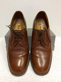 LOAKE CHESTNUT BROWN LEATHER LACE UP SHOES SIZE 10.5 EE