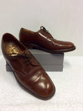 LOAKE CHESTNUT BROWN LEATHER LACE UP SHOES SIZE 10.5 EE