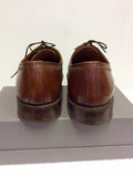 LOAKE CHESTNUT BROWN LEATHER LACE UP SHOES SIZE 10.5 EE
