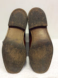 LOAKE CHESTNUT BROWN LEATHER LACE UP SHOES SIZE 10.5 EE