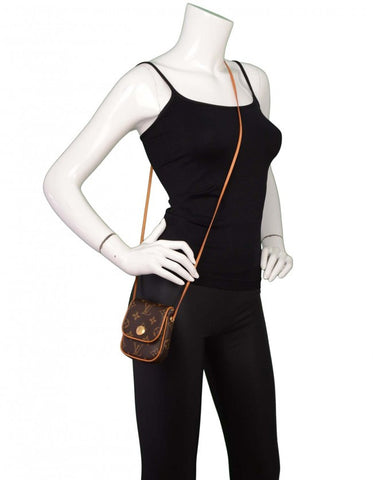 LOUIS VUITTON BROWN MONOGRAM CANCUN MINI CROSS BODY BAG