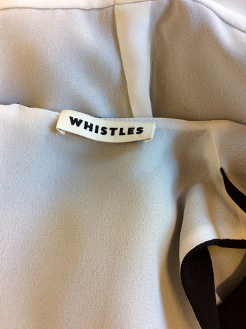 WHISTLES BLACK & WHITE LINED OPEN BACK DRESS SIZE 6