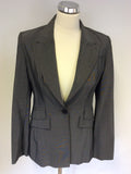 KAREN MILLEN GREY WOOL BLEND TROUSER SUIT SIZE 10
