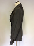 KAREN MILLEN GREY WOOL BLEND TROUSER SUIT SIZE 10
