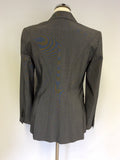 KAREN MILLEN GREY WOOL BLEND TROUSER SUIT SIZE 10
