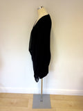 RELIGION BLACK STRETCH JERSEY WITH SHEER PANEL OVERLAY DRESS SIZE XS