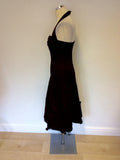 KAREN MILLEN BROWN HALTERNECK SPECIAL OCCASION DRESS SIZE 10