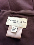 KAREN MILLEN BROWN HALTERNECK SPECIAL OCCASION DRESS SIZE 10