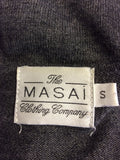 THE MASAI CLOTHING COMPANY GREY FRILL TRIM CARDIGAN SIZE S