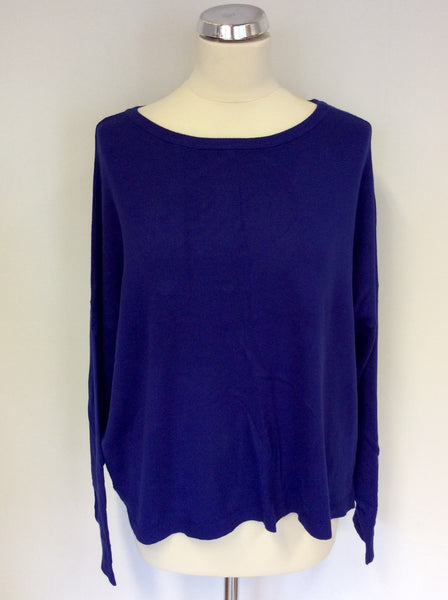 OUI MOMENTS BLUE OVERSIZE JUMPER SIZE 14