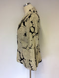 NOA NOA BLACK & CREAM FLORAL PRINT JACKET SIZE L