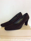 RODO BROWN FABRIC PLEATED UPPER & LEATHER HEELS SIZE  5/38
