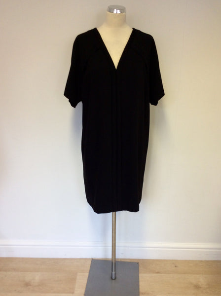 WHISTLES BLACK SHORT SLEEVE SHIFT DRESS SIZE 14