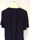 WHISTLES BLACK SHORT SLEEVE SHIFT DRESS SIZE 14