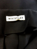 WHISTLES BLACK SHORT SLEEVE SHIFT DRESS SIZE 14