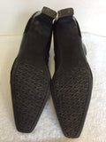 CLARKS BLACK LEATHER & SUEDE TRIM ANKLE BOOTS SIZE 8/42