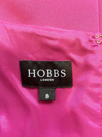 HOBBS PINK SPECIAL OCCASION SILK PENCIL DRESS SIZE 8