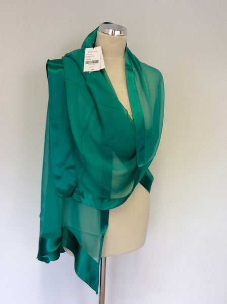 BRAND NEW HOBBS PACIFIC GREEN SILK WRAP/SCARF