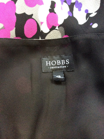 HOBBS INVITATION SILK MULTI COLOURED SPECIAL OCCASION DRESS SIZE 12