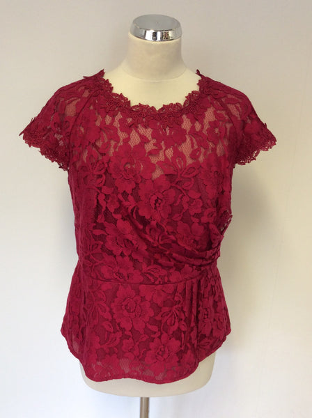 BRAND NEW COAST PREMIER RED LACE TOP SIZE 14