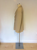 EMPORIO ARMANI BEIGE DOUBLE BREASTED JACKET SIZE 46 UK 14