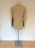 EMPORIO ARMANI BEIGE DOUBLE BREASTED JACKET SIZE 46 UK 14