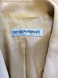 EMPORIO ARMANI BEIGE DOUBLE BREASTED JACKET SIZE 46 UK 14