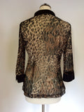 GERRY WEBER BROWN & BLACK LEOPARD PRINT BLOUSE SIZE 10