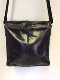 ROWALLAN BLACK HAND MADE FINE LEATHER MESSENGER/ CROSS BODY BAG