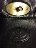 ROWALLAN BLACK HAND MADE FINE LEATHER MESSENGER/ CROSS BODY BAG