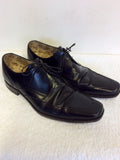 LOAKE BLACK HARRISON BLADE ALL LEATHER LACE UP SHOES SIZE 11/45.5